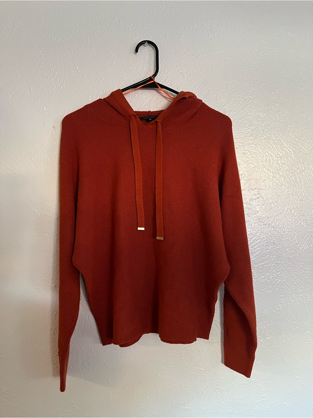 Cyrus Rust Hoodie Knit Sweater